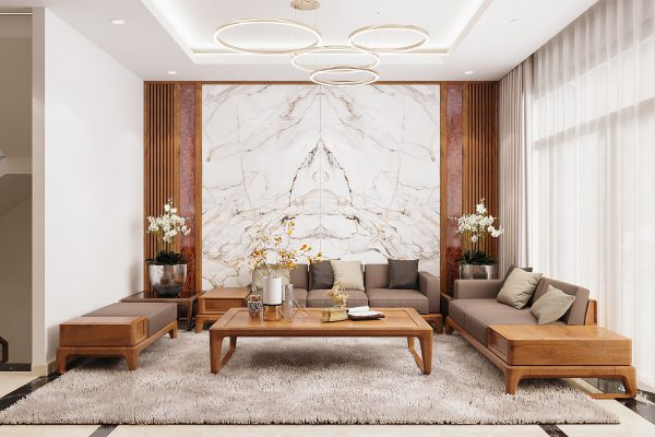 sofa gỗ gõ đỏ